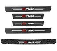 YSDCIKM 5 Pièces Protection Seuil de Porte de Voiture pour Mazda CX-5 CX5 2013-2016 KE-Serie, Anti Rayures Seuil de Porte en Fibre de Carbone Voiture Pédale Porte Plinthes
