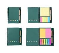 YSDINK Cahiers à Spirales - Lot de 2, Cahier Ligné & To Do List, Blocs Mémo pour Adultes, Petit Carnet de Note, Cahier Spirale Pour Études et Bureau, Accessoires Scolaires (Vert)