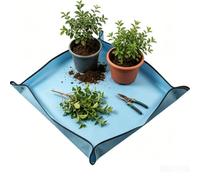 YSDINK Tapis de Rempotage Imperméable et Résistant 100x100 cm - Tapis de Jardinage Portable pour Intérieur et Extérieur, Idéal pour Succulentes et Plantes d'Intérieur, Facile à Nettoyer (Bleu)