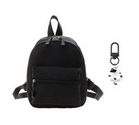 YSDYY 1 Black Women'S Mini Sac À Dos, 1 Pendentif Pour Chat, Sac À Dos Léger, Sac À Dos Simple Et Classique, Adapté Aux Achats, Aux Voyages Et Au Travail.