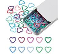 YSDYY 100 Morceaux De Boucle en Métal en Forme De Cœur, Boucle De Marquage Tricotée, Accessoires De Tricot, Outils De Marquage Au Crochet.