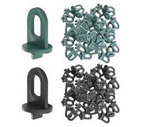 YSDYY 100 Pièces Boucles De Plante en Plastique, Space Flower Mobile Slope Rings, Glissement Suspendu, Besoins du Jardin, Accessoires À Effet De Serre (Noir, Vert).