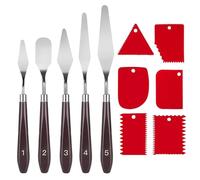 YSDYY 11 Morceaux De Grattoirs À Palettes, Couleurs De Peinture À l'huile, Rayures De Peintre Artistique, Outil d'art Multifonctionnel.