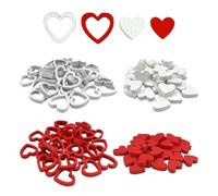 YSDYY 144 Morceaux D'Ornements en Bois en Forme De Cœur, Décoration De Table À Manger, Accessoires D'Œuvres d'art De Bricolage, Décoration De Mariage, Réutilisable.