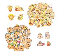 YSDYY 160 Autocollants Capybar, Autocollants De Dessins Animés, Autocollants De Graffitis Créatifs, Plantes À roulettes De Décoration, Vélos, Bouteilles d'eau.