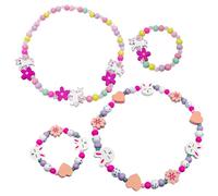 YSDYY 2 Ensembles d'enfants avec des Chaînes De Perles en Bois, des Colliers d'animaux Colorés, des Bracelets Drôles Mignons, des Bijoux, des Accessoires De Bijoux De Dessins Animés.