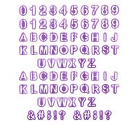 YSDYY 2 Ensembles D'Outils en Plastique, Formes De Gâteaux À Symbole, Formes Numériques Anglaises, Adaptées Aux Biscuits De Bricolage, Aux Bonbons, Aux Chocolats.