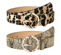 YSDYY 2 Morceaux De Ceinture De Personnalité Élée, Accessoires De Vêtements Pour Femmes, Ceinture En Cuir Pu, Ceinture Vintage.