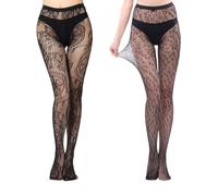 YSDYY 2 Paires De Bas Noirs, Des Leggings Créatifs Et À La Mode, Des Chaussettes En Filet À Motifs Confortables Et Respirantes Et Personnalisées Pour Les Vêtements.