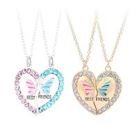 YSDYY 2 Pièces De Chaîne D'Épissage en Forme De Cœur, Une Chaîne De Strass Simples, Une Conception D'Épissage Magnétique, Un Fan De Puzzle Créatif Et des Bijoux Conviviaux.
