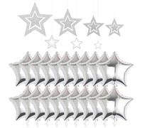 YSDYY 20 Morceaux De Ballons Cinq Étoiles Et 7 Morceaux De Suspension Creux Étoiles, Ballons Gonflables pour Enfants, Arrangements De Fête d'anniversaire Et De Scènes De Fête.