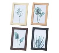 YSDYY 4 Morceaux De Grains en Bois Cadre Photo, Ornements De Décoration De Maison, Accessoires Photo, Cadre Photo De Style Rétro, Photo - Stand-Stand.