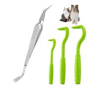 YSDYY 4 Parties D'Outils De Turbulences pour Animaux De Compagnie, D'Outils D'Élimination des Tiques Et De Matériel De Zoo, Adapté Aux Chiens, Aux Chats Et Autres Animaux De Compagnie.