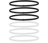 YSDYY 6 Pièces Ne Glissent Pas Les Sports en Remuant, Le Bandeau De Yoga Élastique, La Bande De Cheveux De Reliure en Cours D'Exécution, Le Couvercle De La Tête De Fitness (Noir, Blanc).