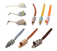 YSDYY 9 Pièces en Forme De Souris, des Jouets en Peluche Simulés, des Jouets Intérieurs De Chat, des Fournitures en Plâtre De Dents De Chat Et des Livraisons De Chats pour Animaux De Compagnie.