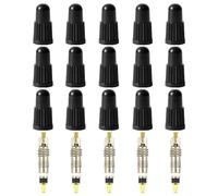 YSDYY Cap De Soupape De Vélo De 15 Membres, Noyau De Soupape De Pneu À 5 Parties, Réparation des Pneus, Accessoires De Pneus À Vélo, Ensemble De Vannes De Pneus.