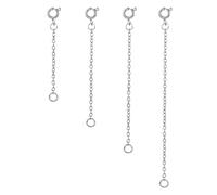 YSDYY Chaînes D'Extension À 4 Colliers, Boucles D'Extension en Argent, Chaînes D'Extension en Acier en Acier Inoxydable, Accessoires De Bijoux, Adaptés Aux Colliers, Empereurs De Pied.