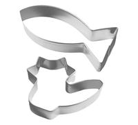 YSDYY Forme De Chat en Une Partie Et 1 Morceau De Forme en Forme De Poisson, Forme en Acier Inoxydable, Moule Créatif, Outils Cuits Au Four, Stocks De Cuisine.