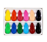 YSDYY Lot de 12 crayons géants en forme de goutte pour enfants - Fournitures artistiques esthétiques - Convient pour la peinture, le graffiti (12 couleurs)