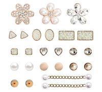 YSDYY Lot de 27 accessoires chaussures, chaussures en cristal, dragonne, décorations sandales, perles, fleurs diamant, boucles décoratives filles garçons