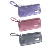 YSDYY Lot de 3 trousses à crayons rétro en velours côtelé de grande capacité - Jolie trousse simple pour fille, multicolore, Taille unique, Moderne