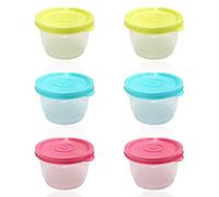 YSDYY Lot de 6 boîtes de conservation avec couvercle, anti-fuite, réutilisables, empilables, passent au micro-ondes, au congélateur et au lave-vaisselle (160 ml)