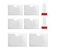 YSDYY Lot de 6 pochettes transparentes pour permis de voiture avec 2 clips de ticket, carte de pare-brise, clip de carte de stationnement, badge et passeport transparent pour pare-brise de voiture,
