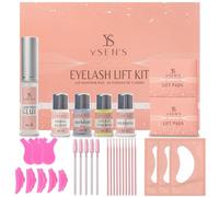 Ysen's Kit de lifting de cils avec colle, solution de perming, neutralisant, après-collagène, dissolvant de colle, outil de nettoyage, tampons de lifting et tampons en silicone en L, S, M, M1 et M2