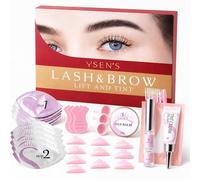 YSEN'S Kit Rehaussement de Cils,Lash Lift Kit 4 en 1 avec Laminage Sourcils et Glue Balm, Effet Cils Recourbés Naturels 6-8 Semaines pour Salon et Maison
