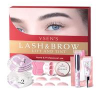 YSEN'S Kit Rehaussement de Cils Professionnel avec Teinture Cils Noir,Lash Lift and Tint Kit 4 en 1 avec Laminage Sourcils et Glue Balm, Effet Cils Recourbés Naturels 6-8 Semaines pour Salon et Maison