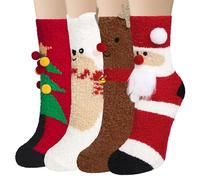 YSense Snug Chaussettes Chaudes Femme Moelleuses Cadeaux Hiver Chaussettes Thermiques Confortables Pilou Mignonnes pour Femmes Filles Meilleures Idées pour Noël