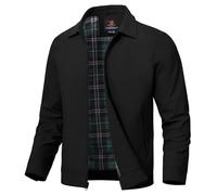 YSENTO Veste bomber légère pour homme - Veste d'été mi-saison - Veste d'aviateur coupe-vent, Noir , M