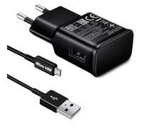Ysevnotan Adaptive Chargeur Rapide avec Micro USB Câble 150 cm Compatible avec Samsung Galaxy S7, S6, S2, S3, S4, S5 Edge, J3, J7, Note 5, A10, A9, Moto G5, E6, E5, E4, AFC USB Chargeur Noir