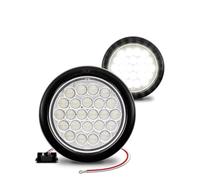 YSFDSGD Feu arrière remorque 2 pièces 4 "rond 24 feux arrière de remorque LED recul pour bateau à cheval pour camping-car Semi-camion plat étanche feux arrière voiture(BLANC)