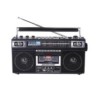 YSFHYAN Lecteur CD Boombox Classique RéTro AnnéEs 80,Radio Lecteur de Cassettes RéTro,Enregistreur de Bande RéTro,3 Bandes de RéSonance,Double Cornet Play,pour Les Petites FêTes,Spectacles