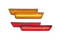 YSFIFHSKFH Clignotants Latéraux Pour Dodge Pour Charger 2011-2014 Feux Position Latéraux À Lentille LED Double Rangée Réflecteurs Avant Et Arrière Clignotants(4pc Front Rearr)