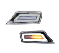 YSFIFHSKFH Feu de Position Ensemble De Clignotants Avant LED Pour Jeep Pour Liberty 2008-2012 Blanc Xénon Pour Stationnement Et Conduite Clignotant Ambre Feu d'encombrement(Clear Lens)