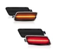 YSFIFHSKFH Feu de Position Pour A7 Pour S7 Pour RS7 2012-2018 Ambre Rouge Complet LED T10 Feu Position Latéral Clignotant DRL Feux Latéraux Feu d'encombrement(4pc Amber Red)