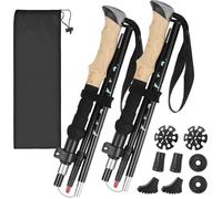 YSFMODE-Baton De Marche Pliable 110-130Cm,Baton De Marche Nordique Muni De 4 Paires D’Amortisseurs En Caoutchouc,Baton Trail Pliab