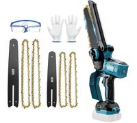 YSFMODE-Mini Tronçonneuse Sans Balais Avec Lubrification De Chaîne, 6 & 8"", Compatible Avec Batterie Bosch 18 V (Sans Batterie)