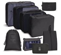 YSFMODE-Organisateur De Voyage,Lot De 9 Organ Urs De Bagage Pour Voyage,Différents Tailles Des Cubes Étanche Sacs De Voyage Rangem