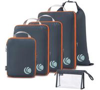 YSFMODE-Organisateur Val Pour Voyage,Organ Ur De Bagages Ultraléger Extensible Rangement Sac De Compression Voyage（Gris，6Pièces）