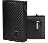 YSFMODE-Porte-Cartes De Crédit | Portefeuille Homme Avec Fermeture Magnétique Et Poche À Monnaie | Portefeuille En Fibre De Carbon