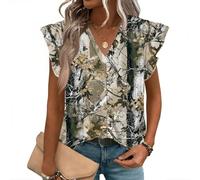 YSFWL Chemise décontractée Femme idéale pour Sorties et Rendez-Vous d'été(Marron,XL)