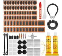 Ysimple 108 Pièces Kit Rustine Velo,Rustine Chambre a Air,Kit Reparation Velo,Kit de Reparation Pneu Vélo,Kit Reparation Pneu Velo,pour Rustine Vélo Chambre a Air,VTT,Pneu Moto