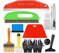Ysimple 13 Outils Pour Papier Peint, Kit D'outils Kit Tapisserie Peint Avec Brosse À Tapisser, Raclette À Tapisser, Rouleau De Couture, Outil De Coupe, Kit De Tapisserie, Pour Contact Adhésif, Papier