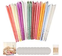 Ysimple 20 Pièces Naturelle Bougie Oreille Nettoyante,8 Scents Différents Bougies pour les Oreilles avec 10 Disques de Protection et Coton-Tige,pour Détendez-Vous Nettoyer Enleve le Cerumen