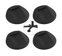 Ysimple 4 Pièces Patins Antidérapants en Caoutchouc, Patin Antiderapant Meuble, Patin Antiderapant Tampon Caoutchouc Meuble pour roulettes de Meubles, Tous Les Sols Roues De Meubles (Noir)