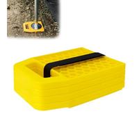 Ysislybin Coussin De Cric pour Camping-Car, Tapis De Cric De Camping-Car, Plaques D'espacement pour Caravane, Bloc De Nivellement avec Structure RenforcéE, Lot De 4, Jaune