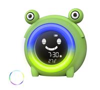 Ysislybin Reveil Enfant, Réveil Enfant Educatif Jour Nuit avec Emoji, 5 Couleurs Lumineux LED Lampe de Chevet avec Musique, Température, Fonction Snooze, Parfait pour 2-10 Ans Reveil Fille Garçon